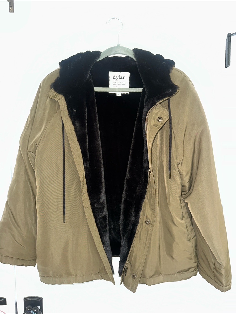 dylan faux fur lined jacket
